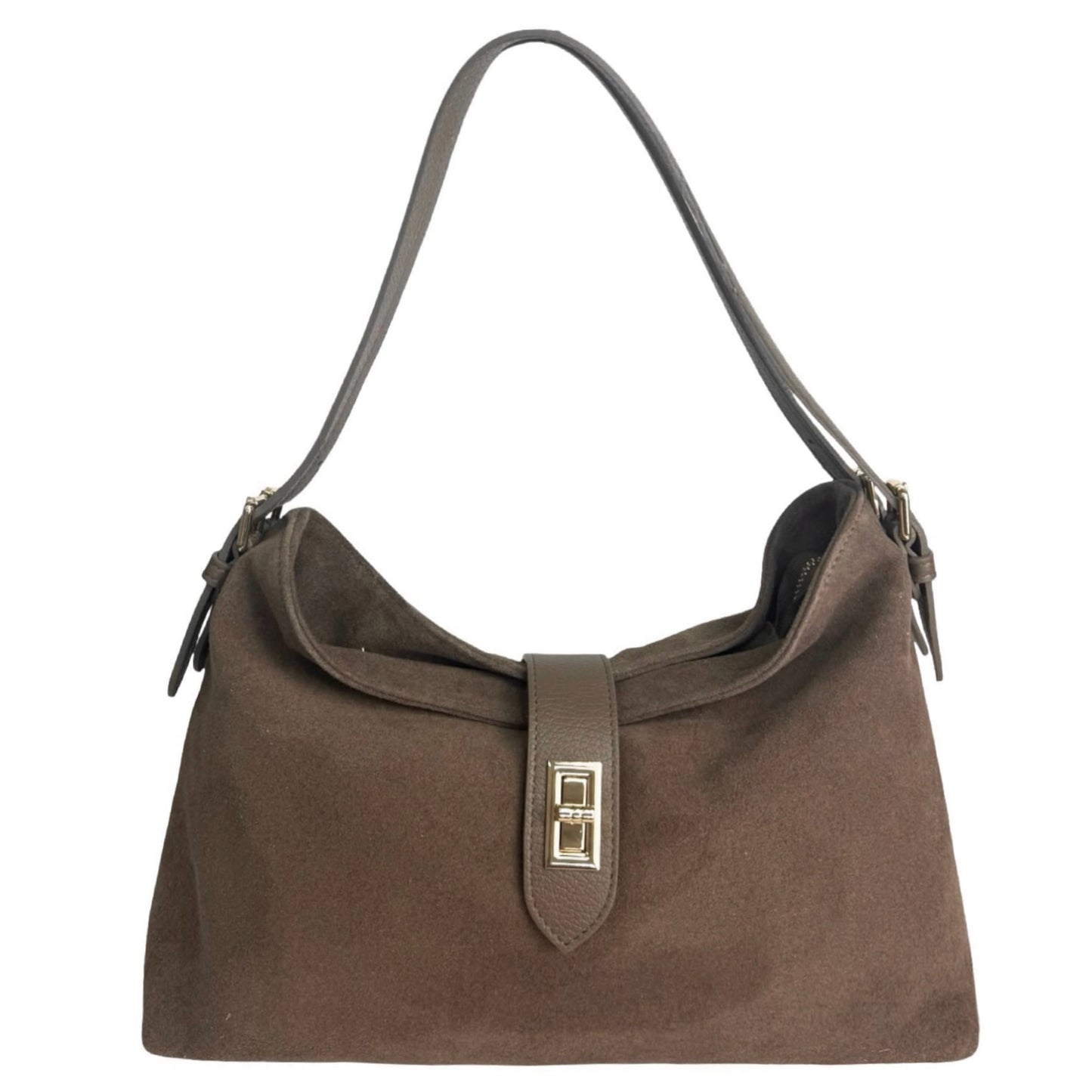 Modarno Borsa a tracolla in vera pelle camoscio  35x11x24 cm