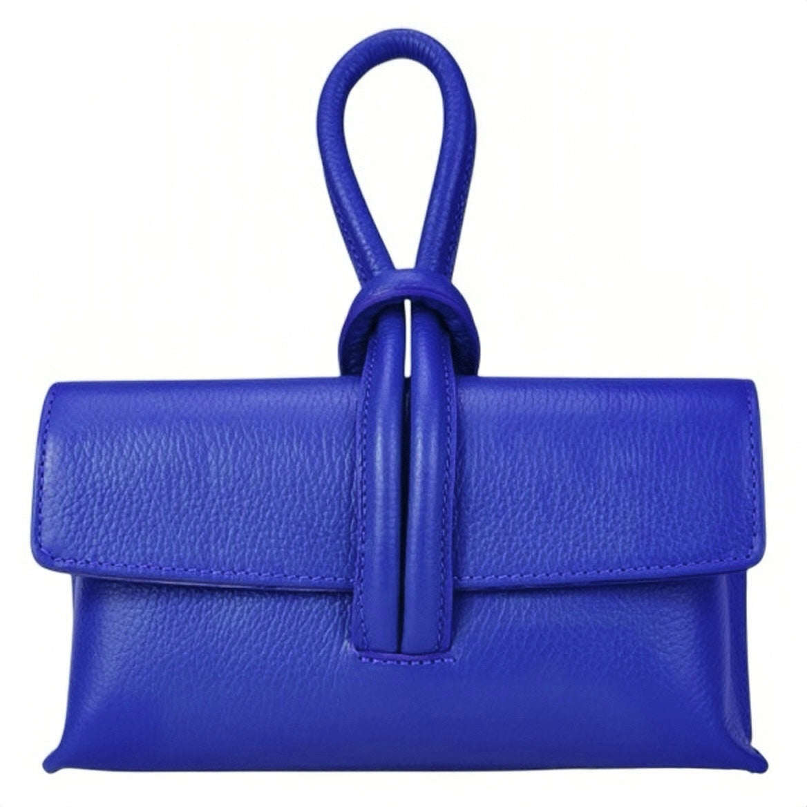 Modarno Borsetta Pochetta Gancio ad Anello in vera pelle 24x7x13 cm