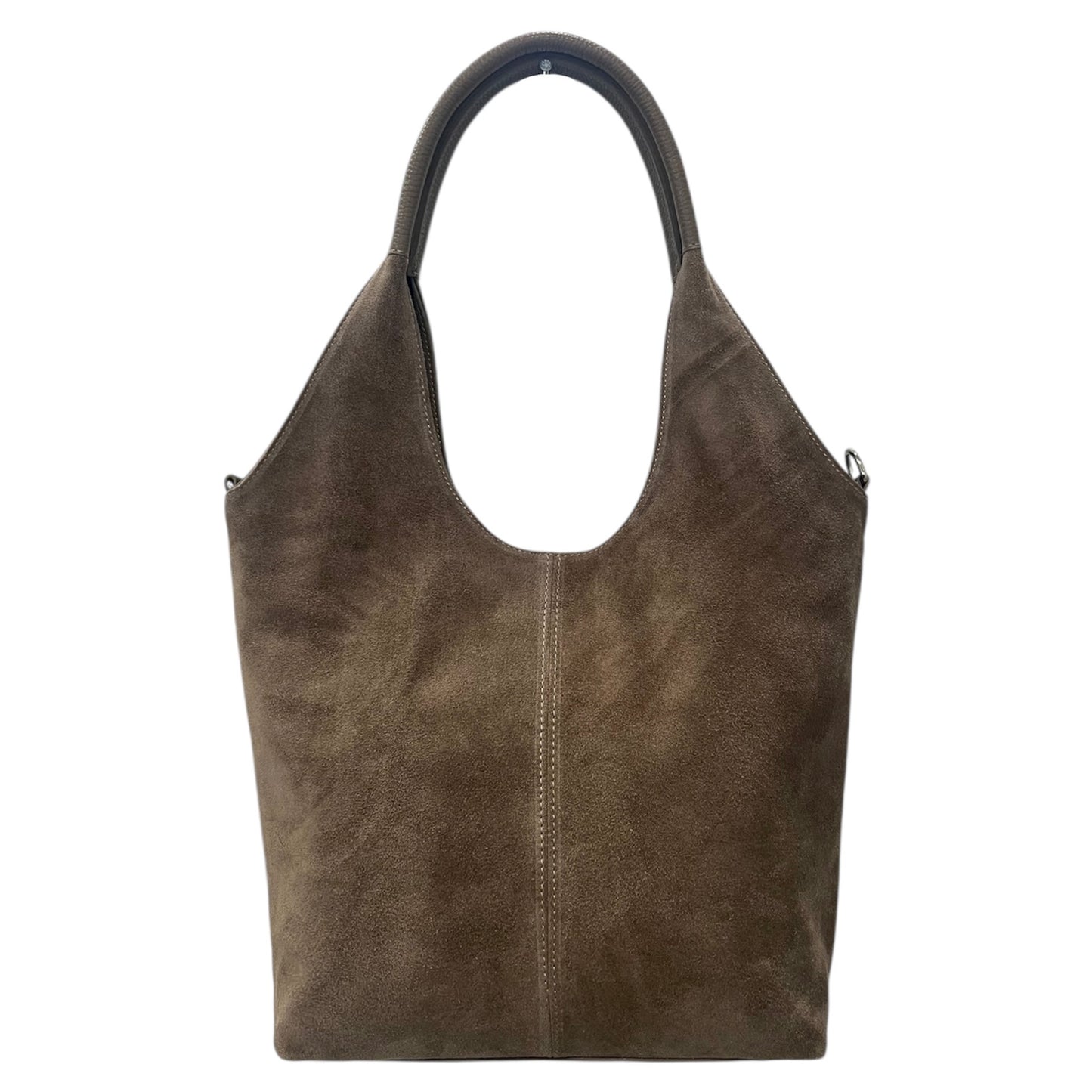 Modarno Borsa donna Shopper a spalla/tracolla in vera pelle camoscio 30x11x30 cm