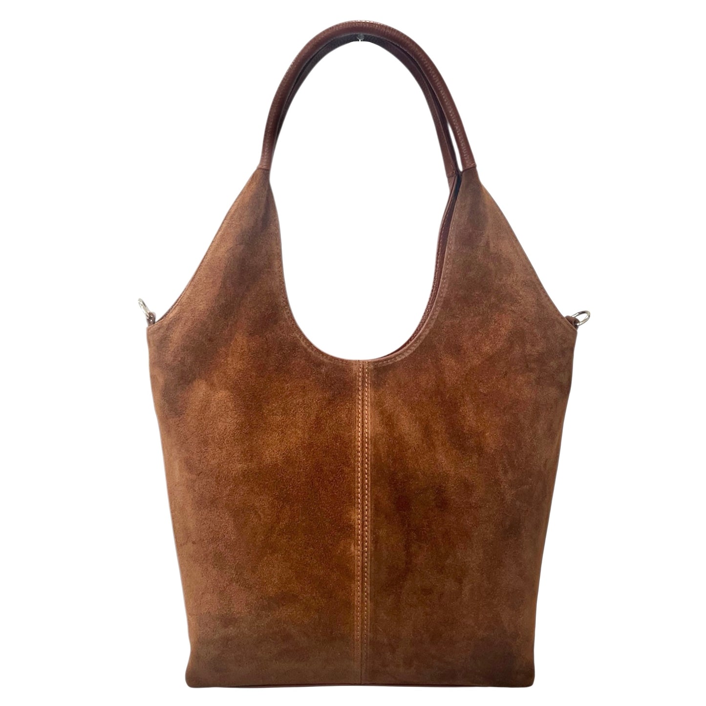 Modarno Borsa donna Shopper a spalla/tracolla in vera pelle camoscio 30x11x30 cm