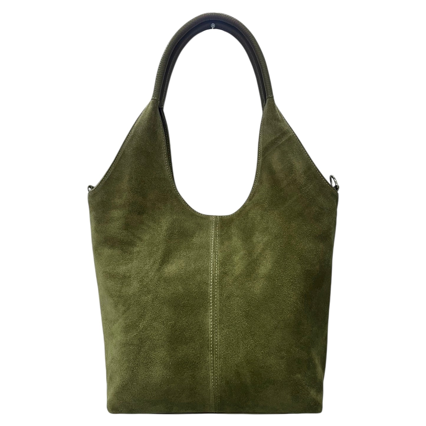 Modarno Borsa donna Shopper a spalla/tracolla in vera pelle camoscio 30x11x30 cm