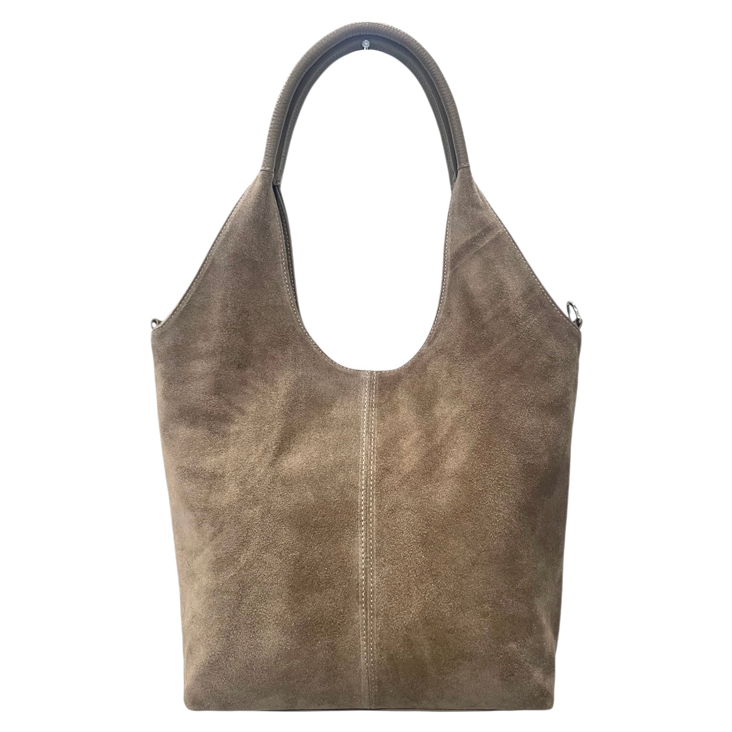 Modarno Borsa donna Shopper a spalla/tracolla in vera pelle camoscio 30x11x30 cm