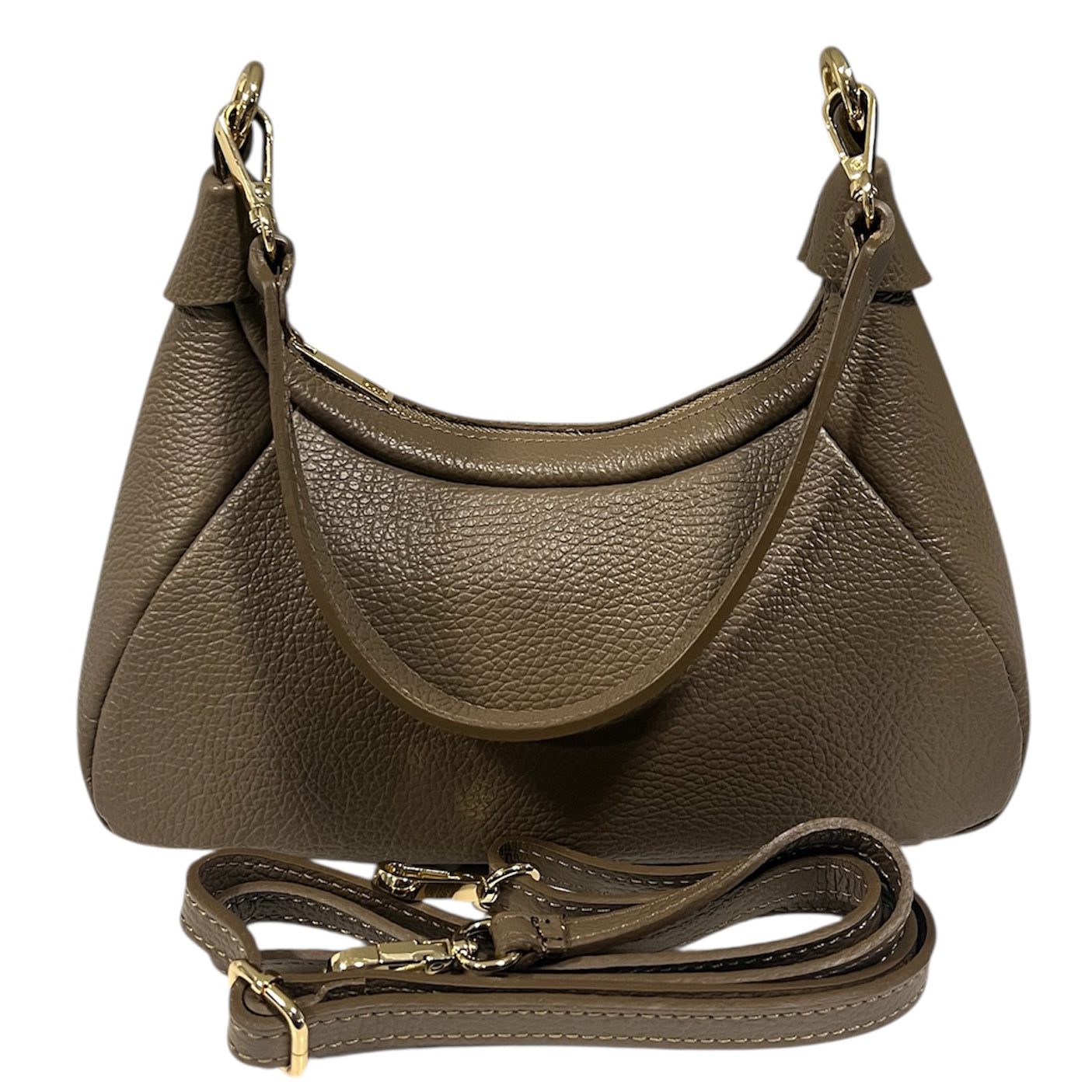 Modarno Borsetta a mano/tracolla BIBI in vera pelle 26x8x13cm