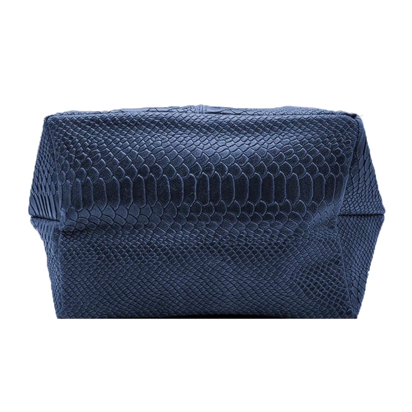 Modarno Borsa A Spalla In Vera Pelle Effetto Pitone, con custodia per gioielli dello stesso colore