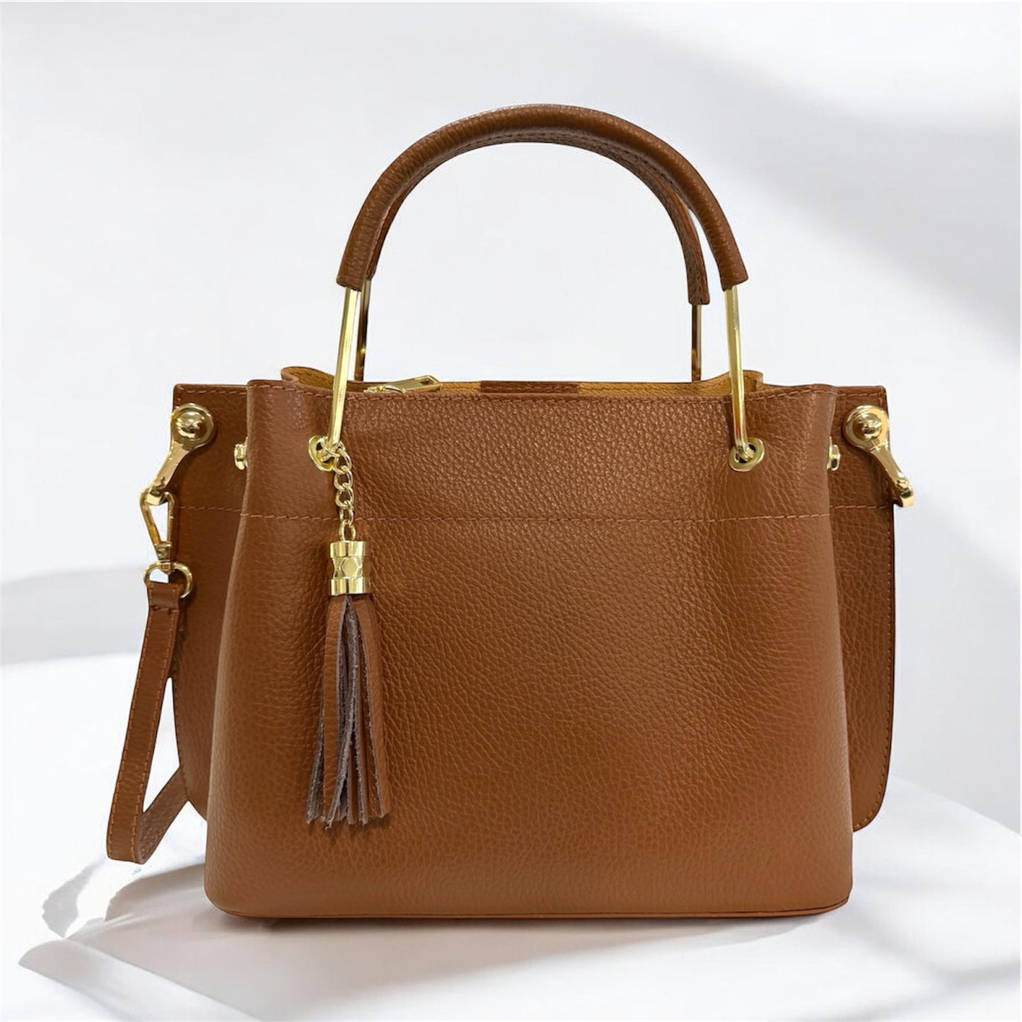 Modarno Borsa donna Secchiello piccola Eva in vera pelle 26x13x21 cm