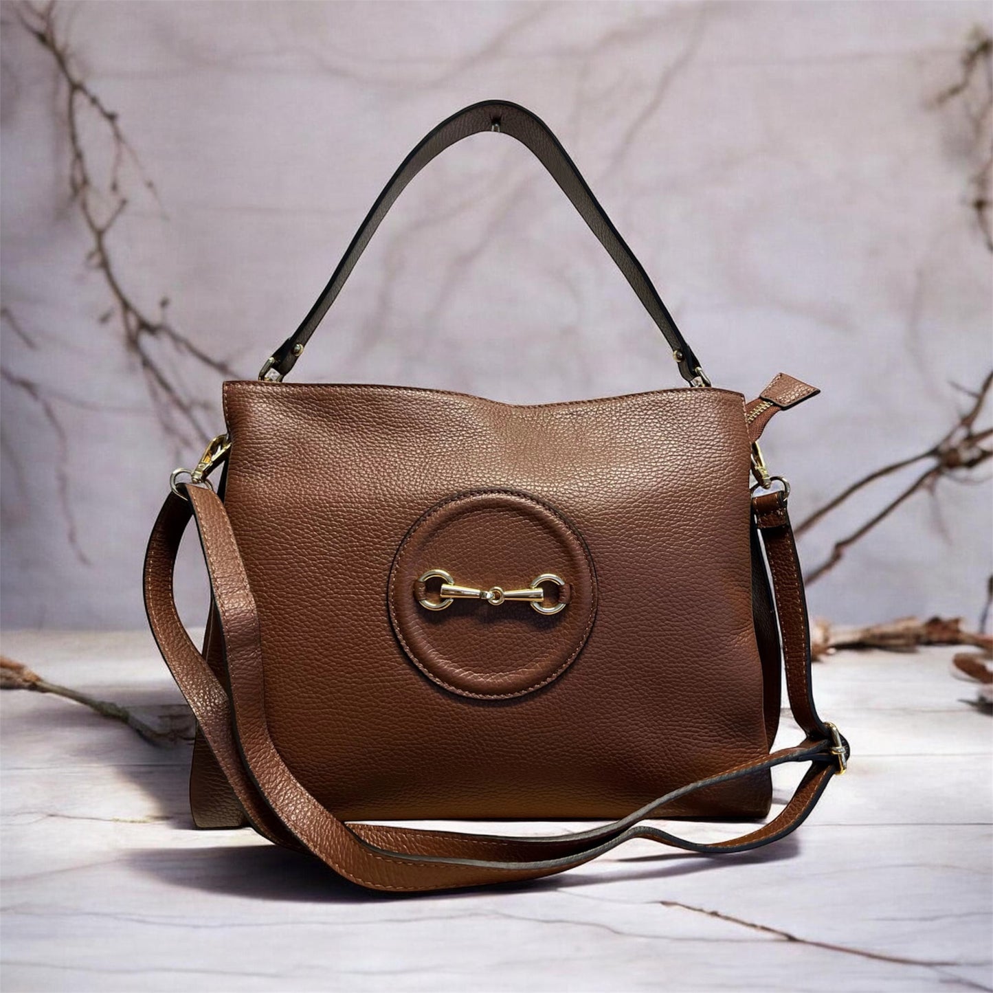 Modarno Borsa donna a tracolla/mano stile Morsetto metallico