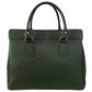 Modarno Borsa Donna Lucchetto a Mano e a tracolla in vera Pelle 37x17x25 cm
