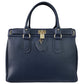 Modarno Borsa Donna Lucchetto a Mano e a tracolla in vera Pelle 37x17x25 cm