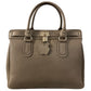 Modarno Borsa Donna Lucchetto a Mano e a tracolla in vera Pelle 37x17x25 cm