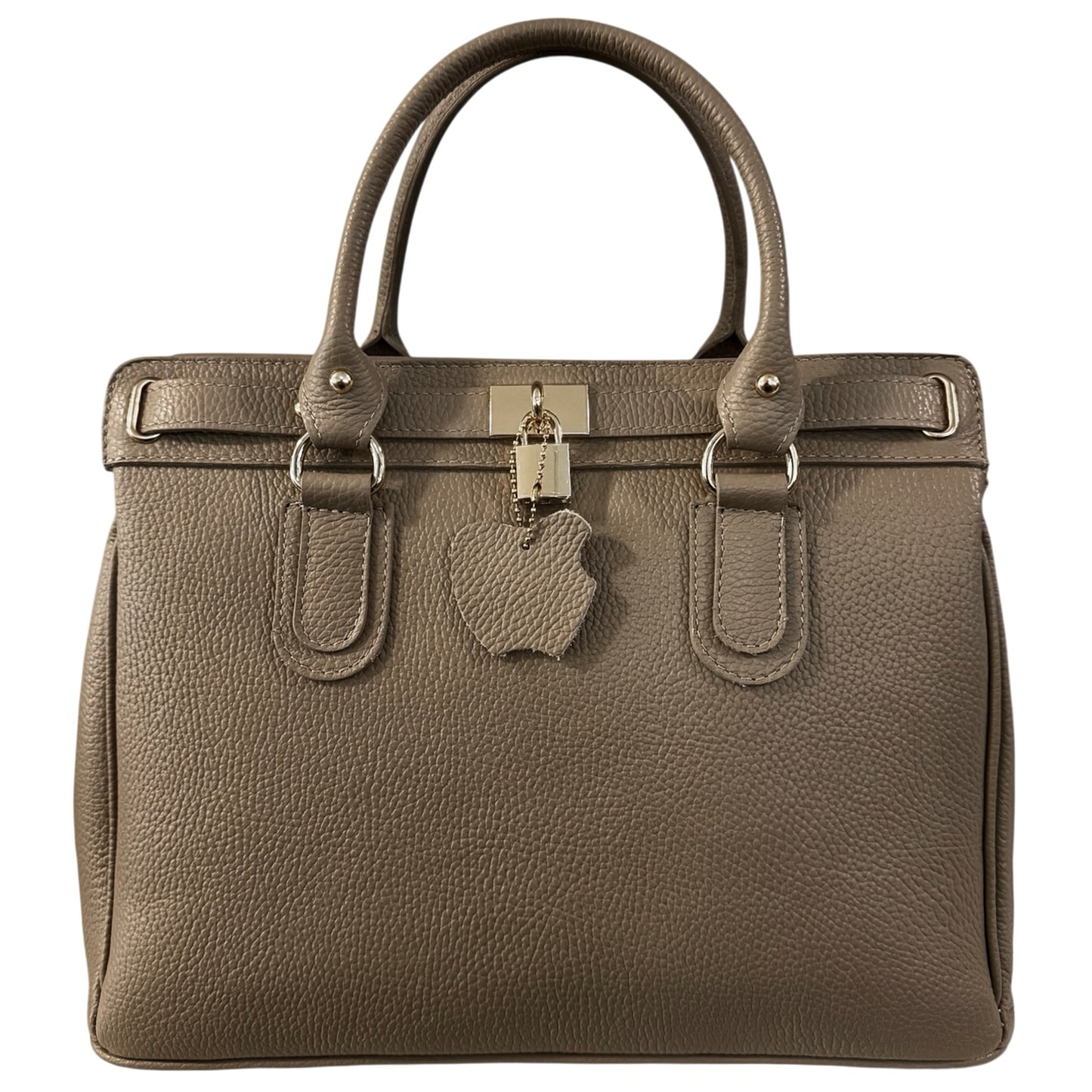 Modarno Borsa Donna Lucchetto a Mano e a tracolla in vera Pelle 37x17x25 cm