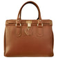 Modarno Borsa Donna Lucchetto a Mano e a tracolla in vera Pelle 37x17x25 cm