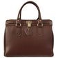 Modarno Borsa Donna Lucchetto a Mano e a tracolla in vera Pelle 37x17x25 cm
