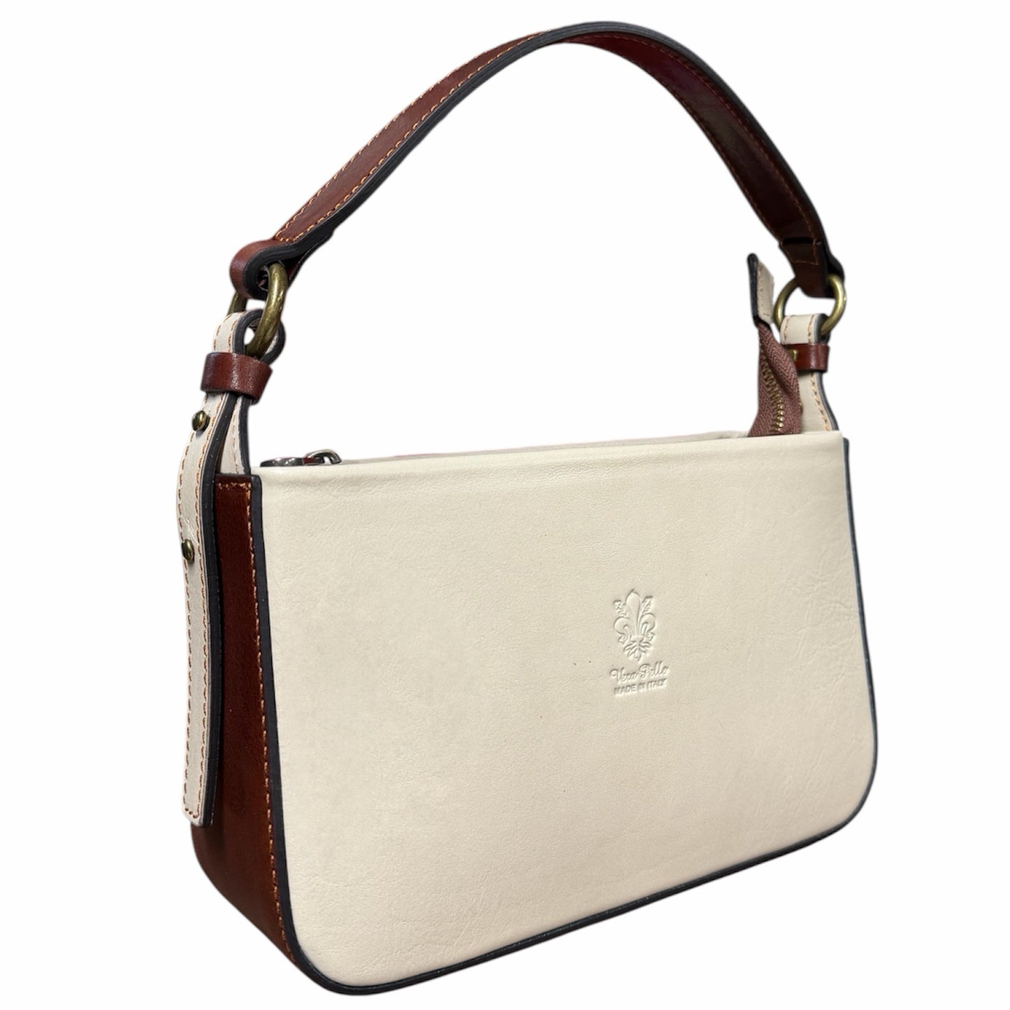 Modarno borsetta donna a mano e tracolla in vera pelle pregiato 22x7,5x14 cm