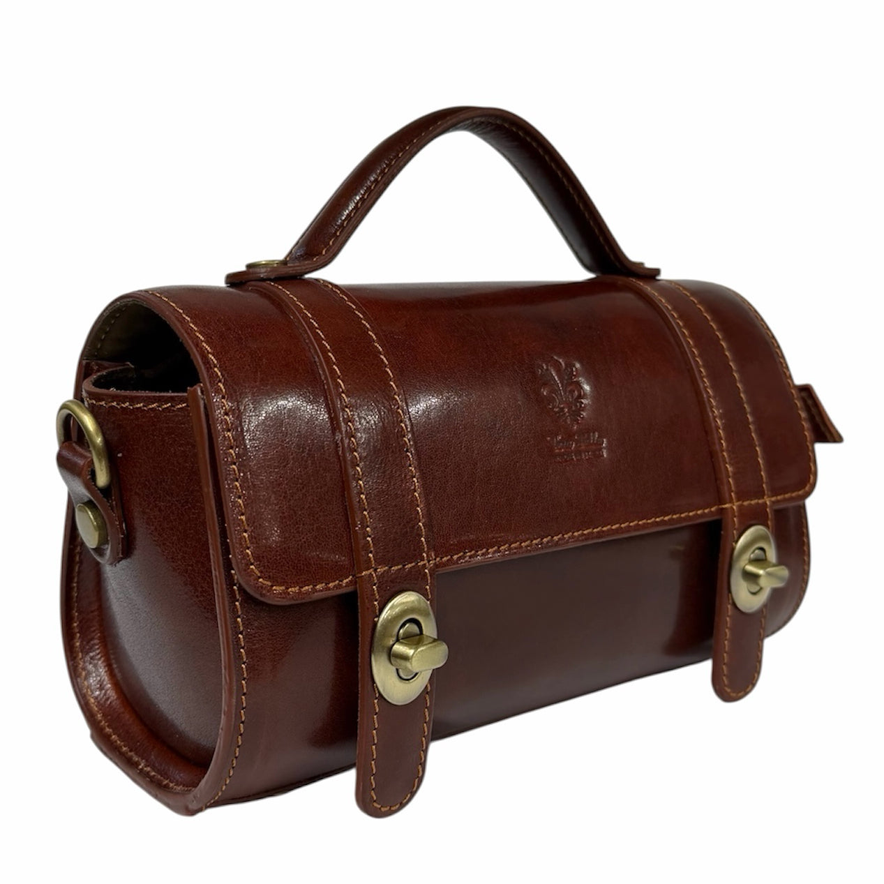 Modarno Borsetta Bauletto Leo in vera pelle naturale 21,5x9,5x13 cm