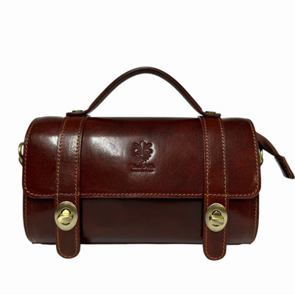 Modarno Borsetta Bauletto Leo in vera pelle naturale 21,5x9,5x13 cm