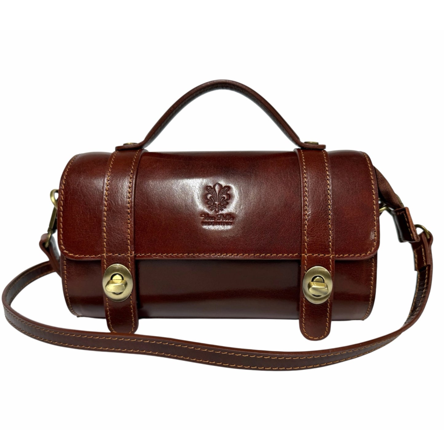 Modarno Borsetta Bauletto Leo in vera pelle naturale 21,5x9,5x13 cm