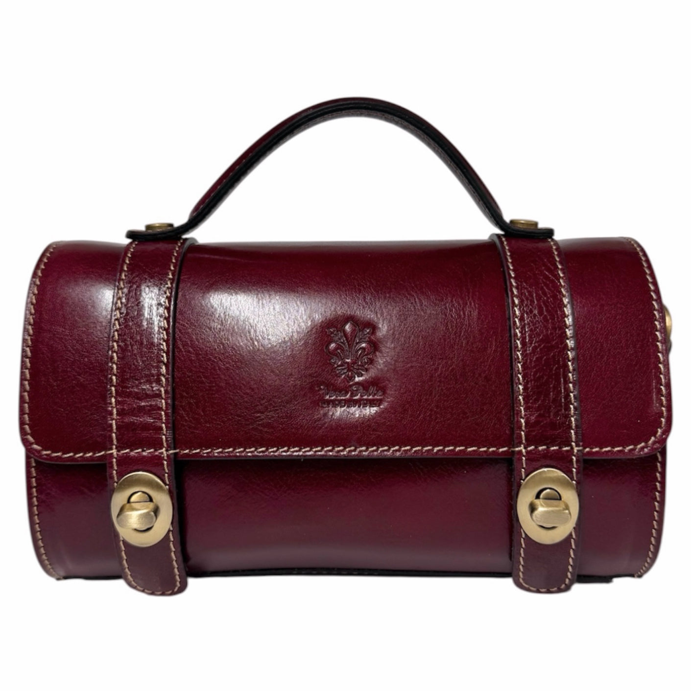 Modarno Borsetta Bauletto Leo in vera pelle naturale 21,5x9,5x13 cm