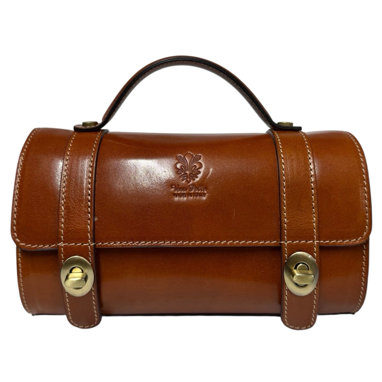 Modarno Borsetta Bauletto Leo in vera pelle naturale 21,5x9,5x13 cm