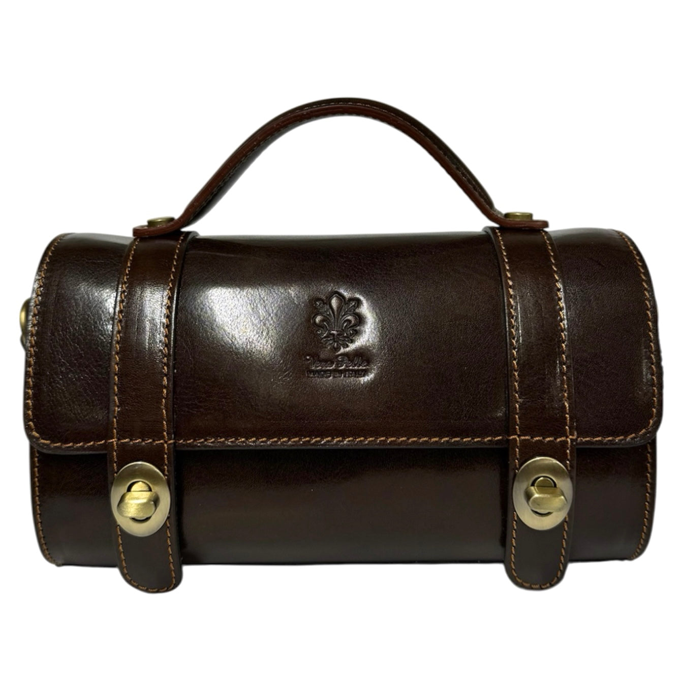 Modarno Borsetta Bauletto Leo in vera pelle naturale 21,5x9,5x13 cm