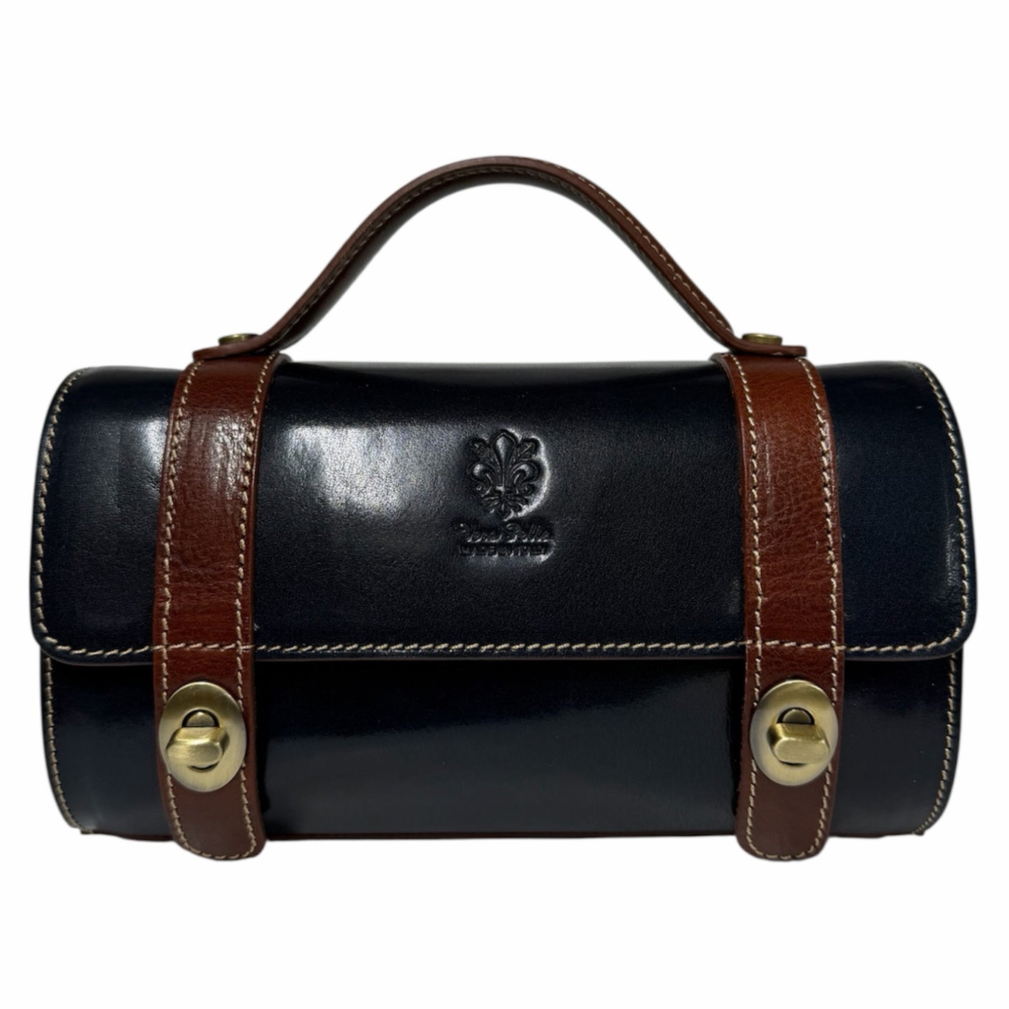 Modarno Borsetta Bauletto Leo in vera pelle naturale 21,5x9,5x13 cm