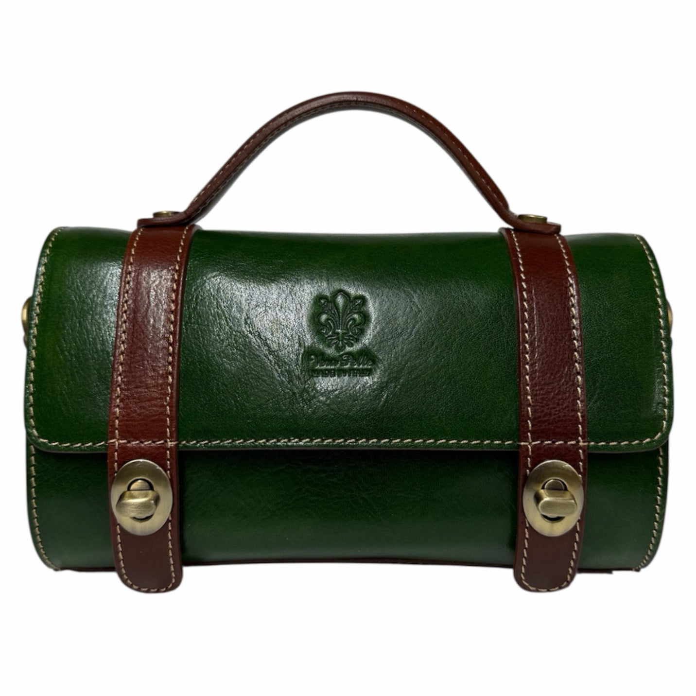 Modarno Borsetta Bauletto Leo in vera pelle naturale 21,5x9,5x13 cm