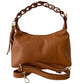 Modarno Borsetta a Mano Piccola In Vera Pelle Made in Italy Con Manico Intrecciato 26x10x16 cm