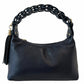 Modarno Borsetta a Mano Piccola In Vera Pelle Made in Italy Con Manico Intrecciato 26x10x16 cm