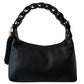 Modarno Borsetta a Mano Piccola In Vera Pelle Made in Italy Con Manico Intrecciato 26x10x16 cm