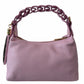 Modarno Borsetta a Mano Piccola In Vera Pelle Made in Italy Con Manico Intrecciato 26x10x16 cm
