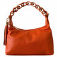Modarno Borsetta a Mano Piccola In Vera Pelle Made in Italy Con Manico Intrecciato 26x10x16 cm