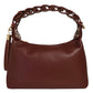 Modarno Borsetta a Mano Piccola In Vera Pelle Made in Italy Con Manico Intrecciato 26x10x16 cm