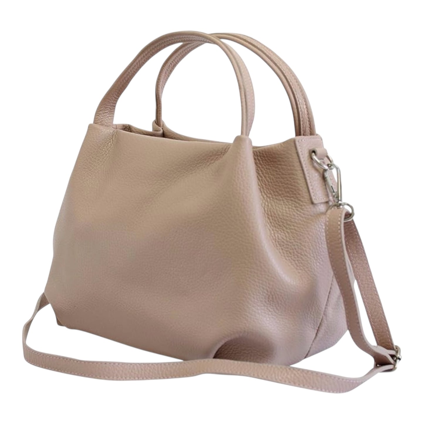 Modarno borsa a mano da donna, borsa a tracolla, borsa a spalla italiana in vera pelle dollaro 25x14x19 cm
