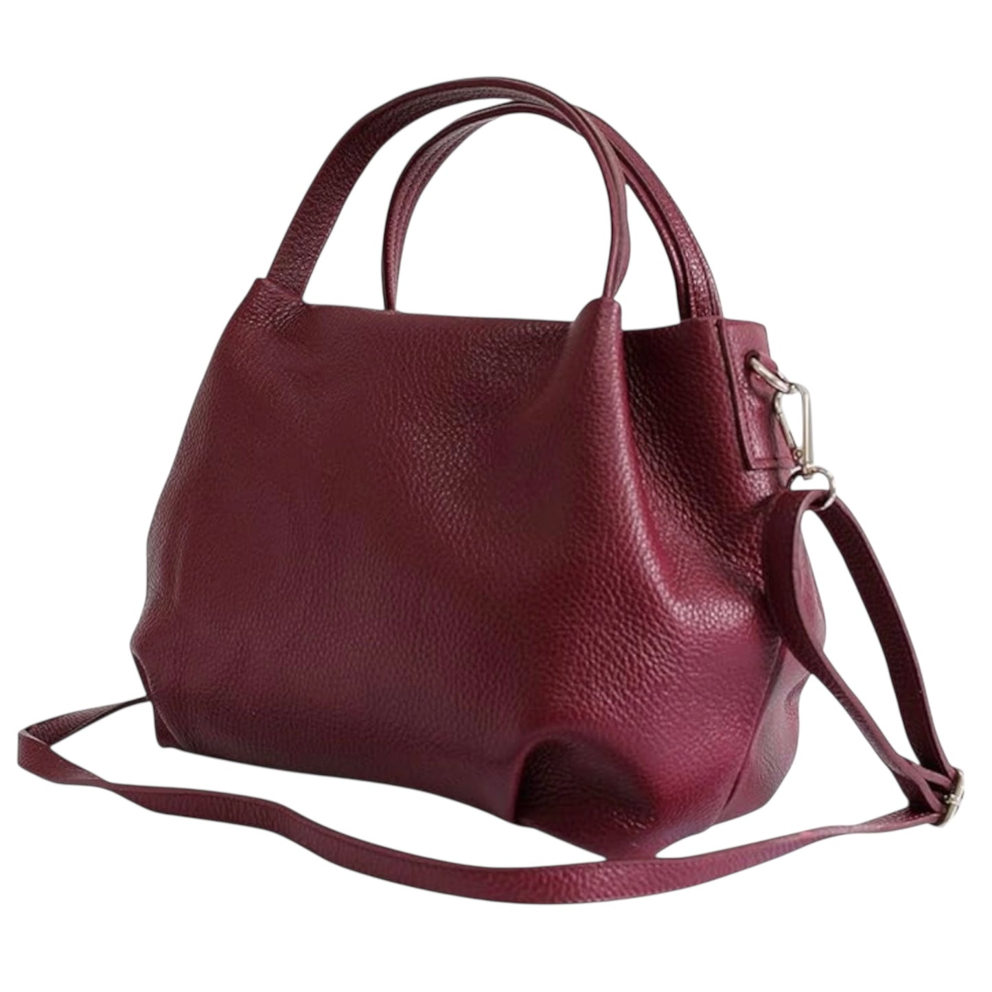 Modarno borsa a mano da donna, borsa a tracolla, borsa a spalla italiana in vera pelle dollaro 25x14x19 cm