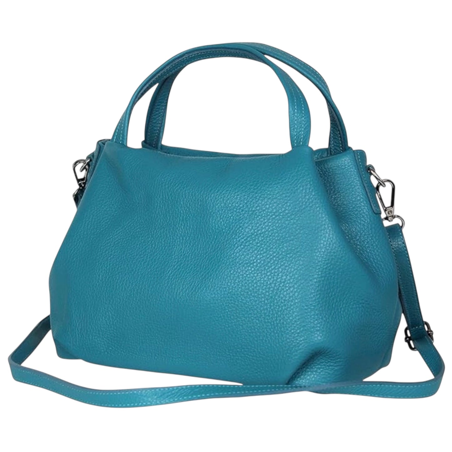 Modarno borsa a mano da donna, borsa a tracolla, borsa a spalla italiana in vera pelle dollaro 25x14x19 cm