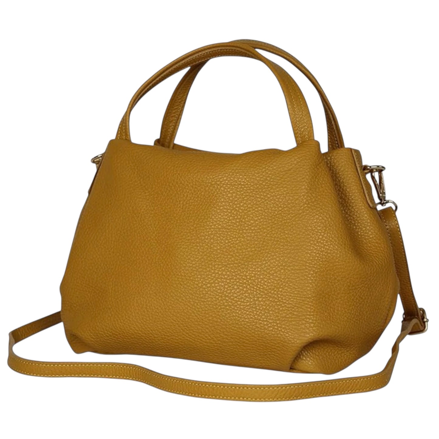 Modarno borsa a mano da donna, borsa a tracolla, borsa a spalla italiana in vera pelle dollaro 25x14x19 cm