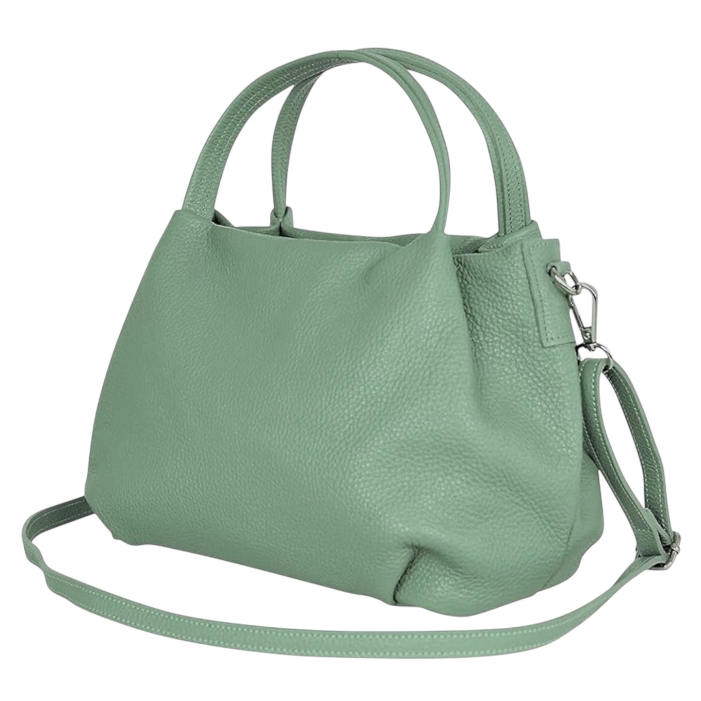 Modarno borsa a mano da donna, borsa a tracolla, borsa a spalla italiana in vera pelle dollaro 25x14x19 cm