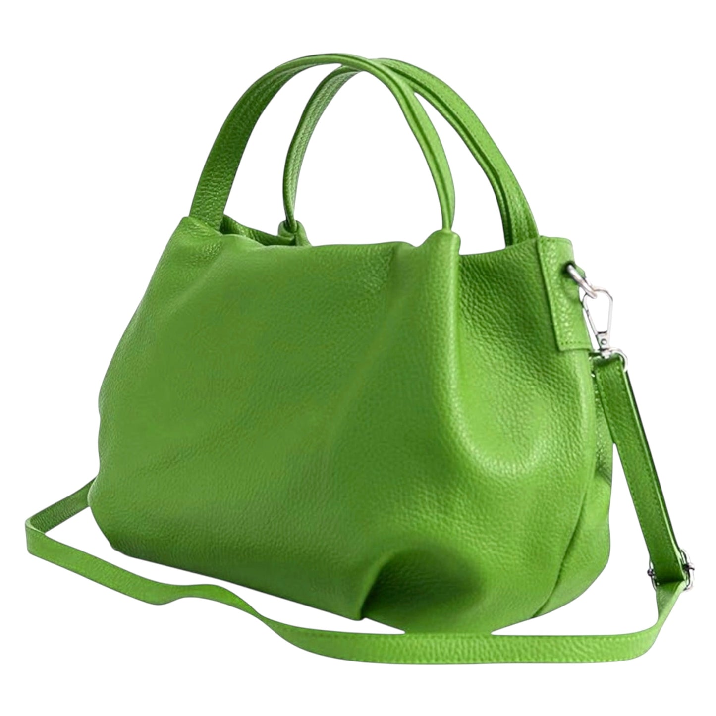Modarno borsa a mano da donna, borsa a tracolla, borsa a spalla italiana in vera pelle dollaro 25x14x19 cm