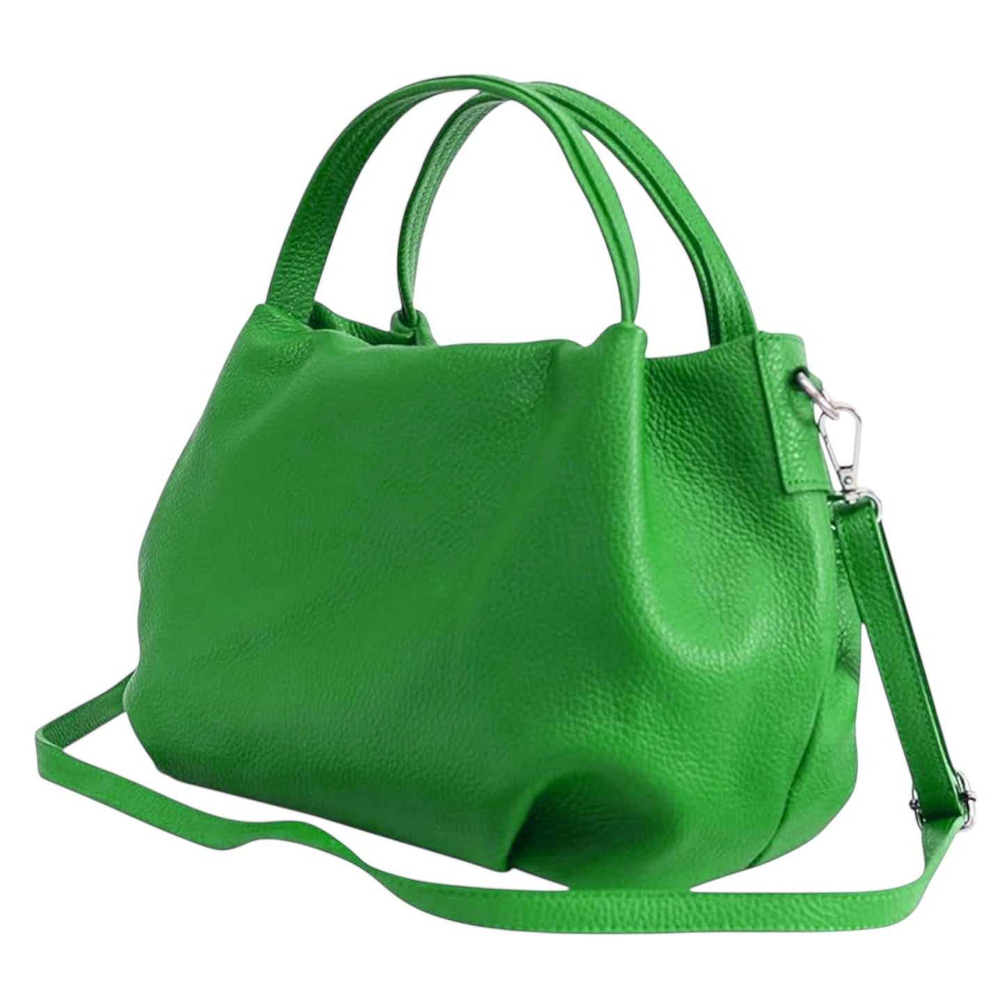 Modarno borsa a mano da donna, borsa a tracolla, borsa a spalla italiana in vera pelle dollaro 25x14x19 cm