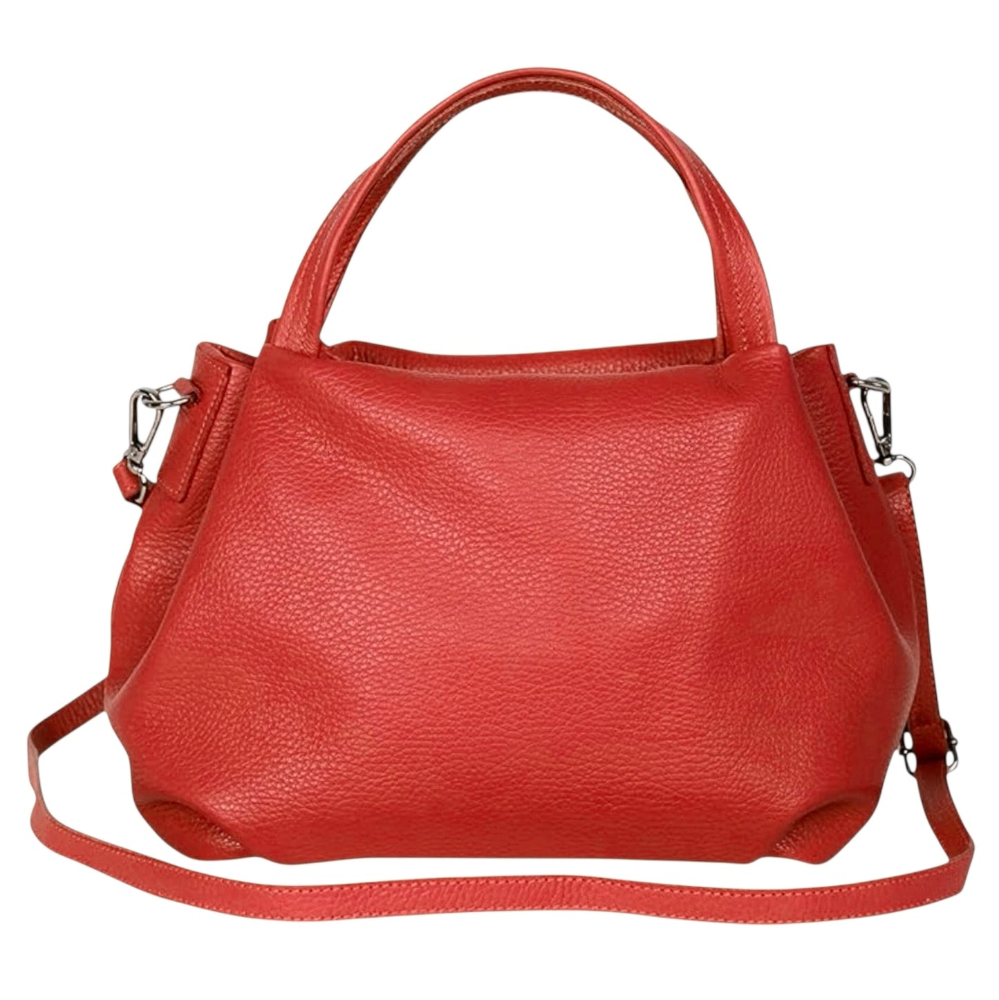 Modarno borsa a mano da donna, borsa a tracolla, borsa a spalla italiana in vera pelle dollaro 25x14x19 cm