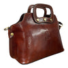 Modarno Borsa donna a mano e a tracolla in vera pelle Pieno Fiore 32x13x20 cm
