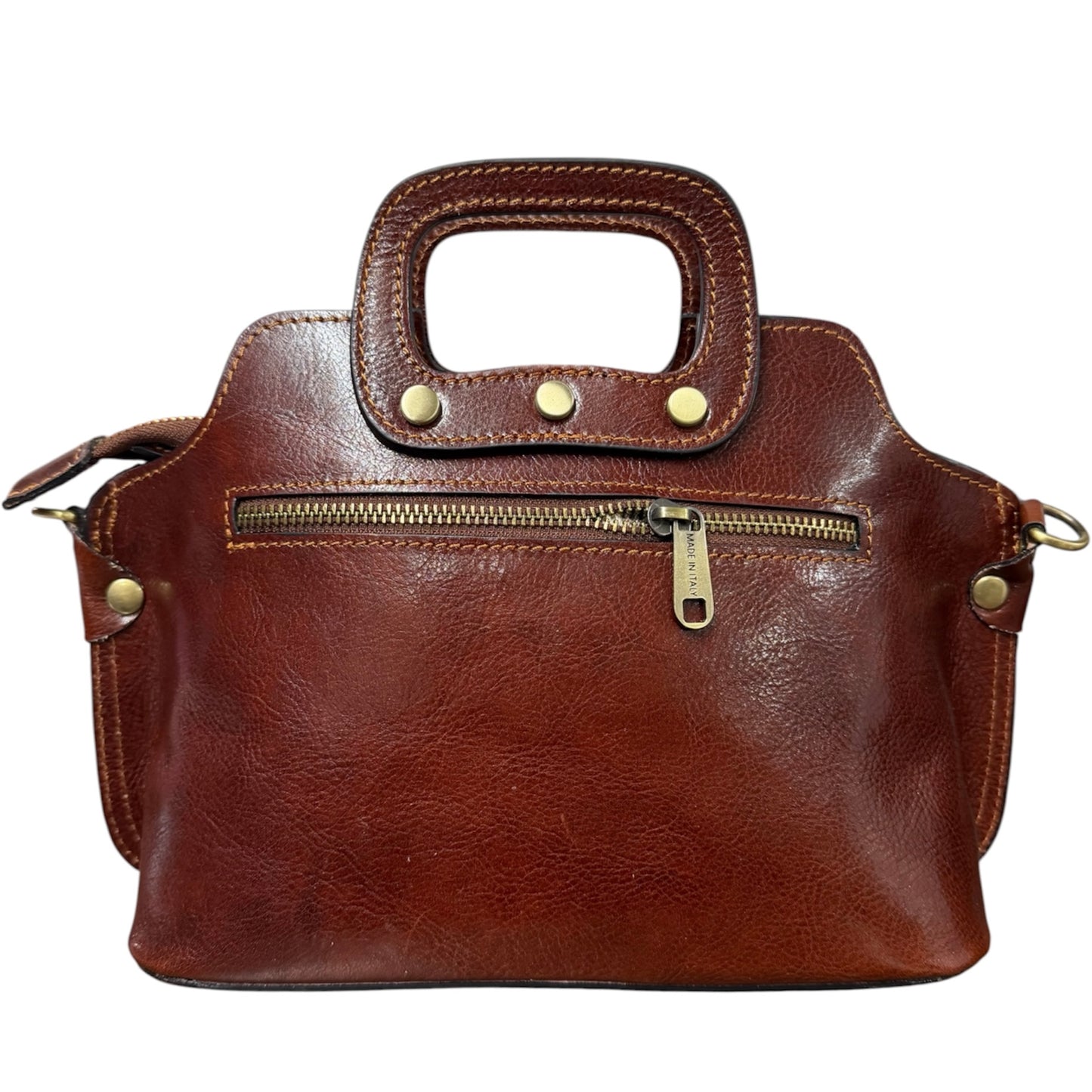 Modarno Borsa donna a mano e a tracolla in vera pelle Pieno Fiore 32x13x20 cm
