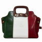 Modarno Borsa donna a mano e a tracolla in vera pelle Pieno Fiore 32x13x20 cm