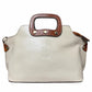 Modarno Borsa donna a mano e a tracolla in vera pelle Pieno Fiore 32x13x20 cm