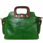 Modarno Borsa donna a mano e a tracolla in vera pelle Pieno Fiore 32x13x20 cm