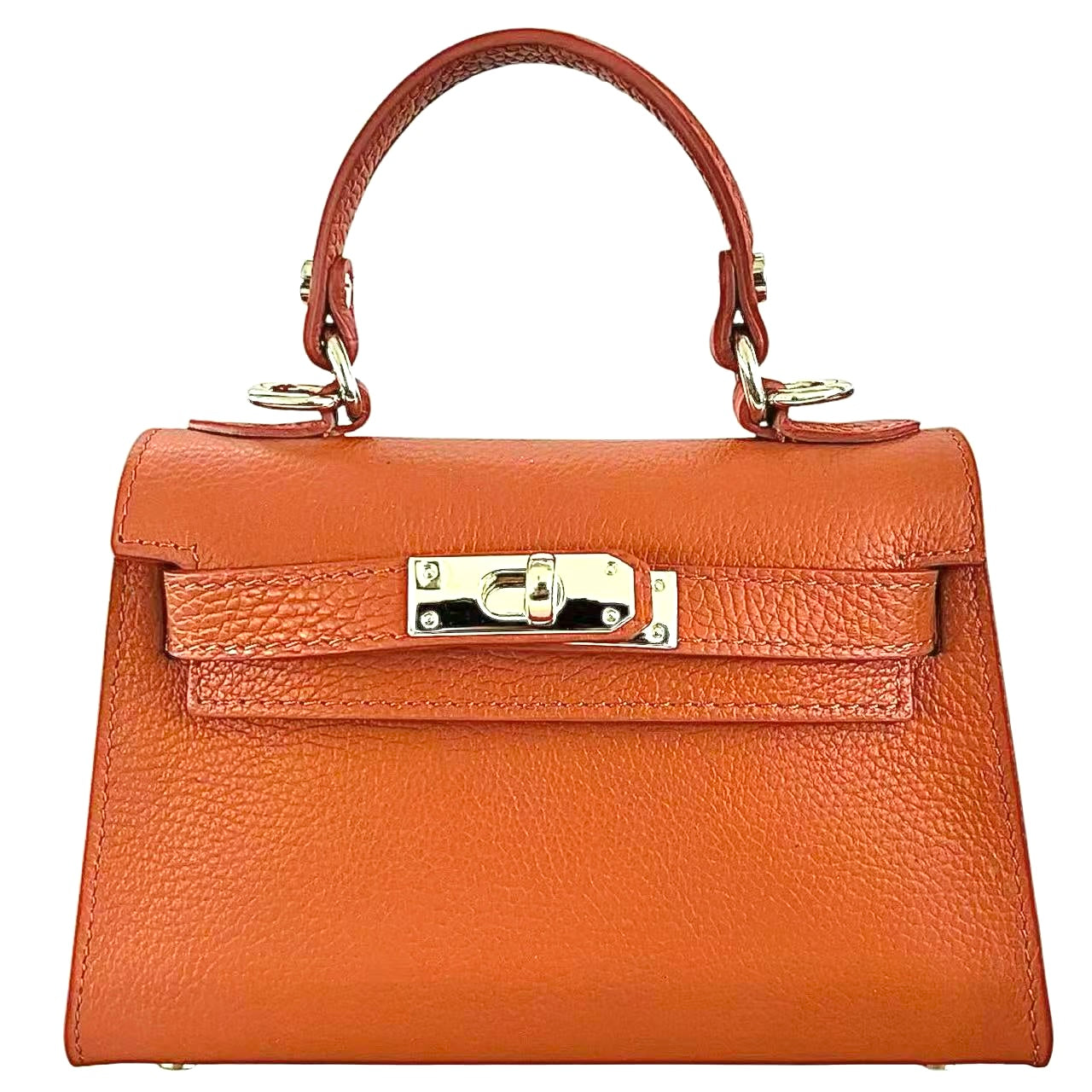 Modarno Borsetta donna "Kelly" in vera pelle Dollaro  21x8x14 cm