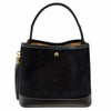 Modarno Borsa Secchiello Grande in camoscio con dettagli in vera pelle 25x14x23 cm