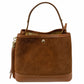 Modarno Borsetta a Secchiello in camoscio con dettagli in vera pelle 20x11x18 cm