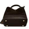 Modarno Borsa Secchiello Grande in camoscio con dettagli in vera pelle 25x14x23 cm