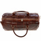 Modarno Borsone viaggio in pelle da uomo e donna borsa viaggio e borsa sport tinta unita in Vera Pelle Made in Italy