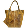 Modarno Borsa donna a mano in camoscio Effetto Cocco 26x16x35 cm